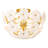 3-Light Modern White Glass Flower Flush Mount