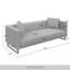 Ensemble de salon 2 pièces Mid-Century moderne en velours gris clair-1356186265