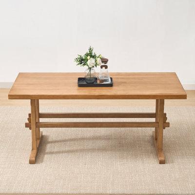 69" 6-Person Solid Wood Rectangular Dining Table