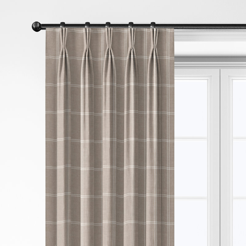 Ensemble de 2 rideaux en coton naturel Shay, L 20 po x L 96 po