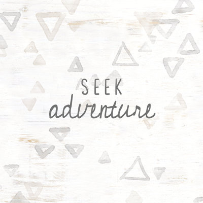 Seek Adventure White - Wrapped Canvas Print