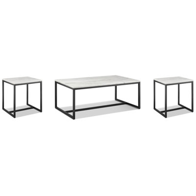Petersburg Rectangular Cocktail Table With 2 End Table
