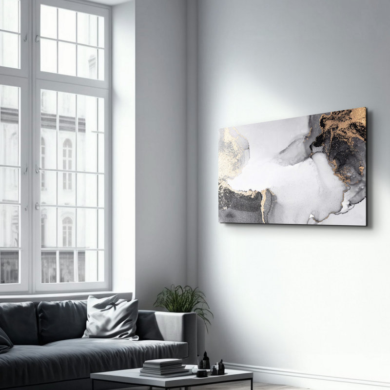 Peinture murale élégante en verre trempé 18,1 po x 28,3 po | 100% verre trempé, épaisseur: 0,16 pouce | Imprimé UV pour des couleurs éclatantes et une durabilité | Parfait pour la décoration intérieure et l'esthétique moderne