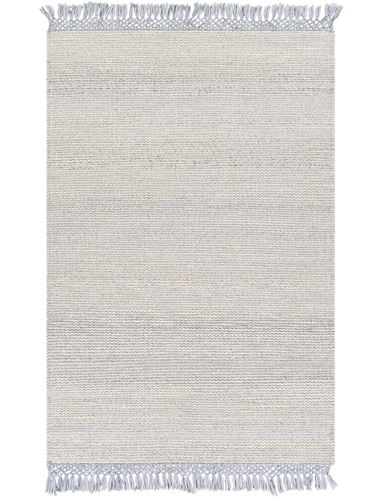 Blume Slate Pale Blue Hand-Woven Jute Rug, Rectangle 5' x 7'6"