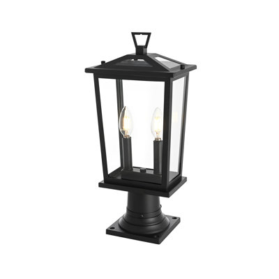 Jamila 8.5 Inch Outdoor Post Light in Black