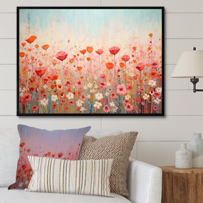 «Vibrant Floral Oasis Field II», reproduction sur toile