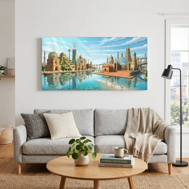 Art mural sur toile Global, L 46 po x H 24 po