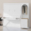 Lit escamotable classique avec 3 tiroirs, tablette de rangement et tringle pour garde-robe-783713824