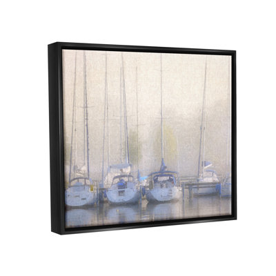 Art mural sur toile flottant, "Docked voiliers" par Steve Hunziker