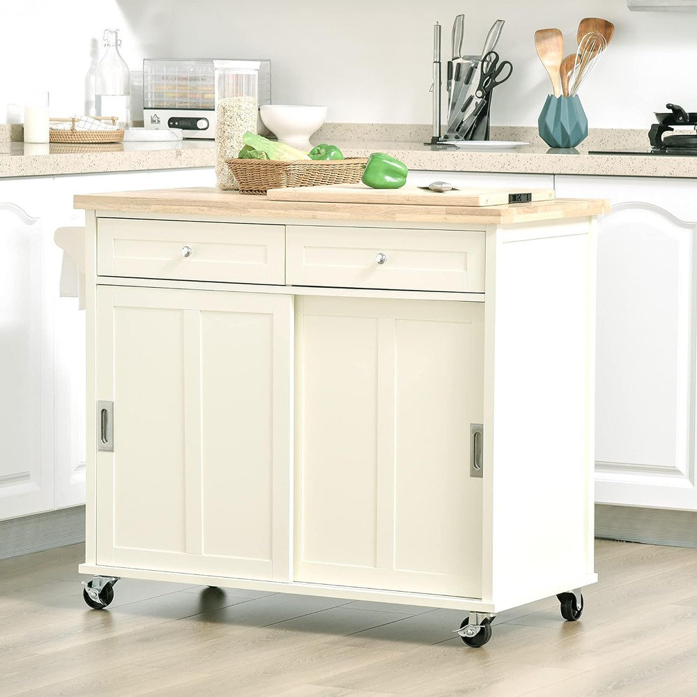 Frobisher Solid Wood Kitchen Island