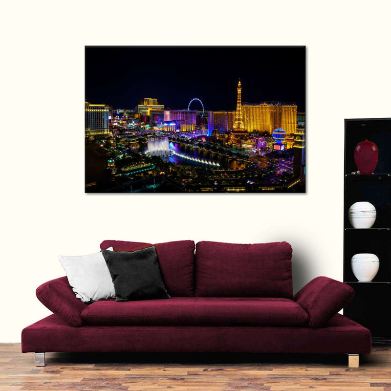 Las Vegas Canvas Print, 32" H x 48" W x 1.25" D