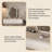 19.69"Cream-style Compact Solid Wood Vanity Table