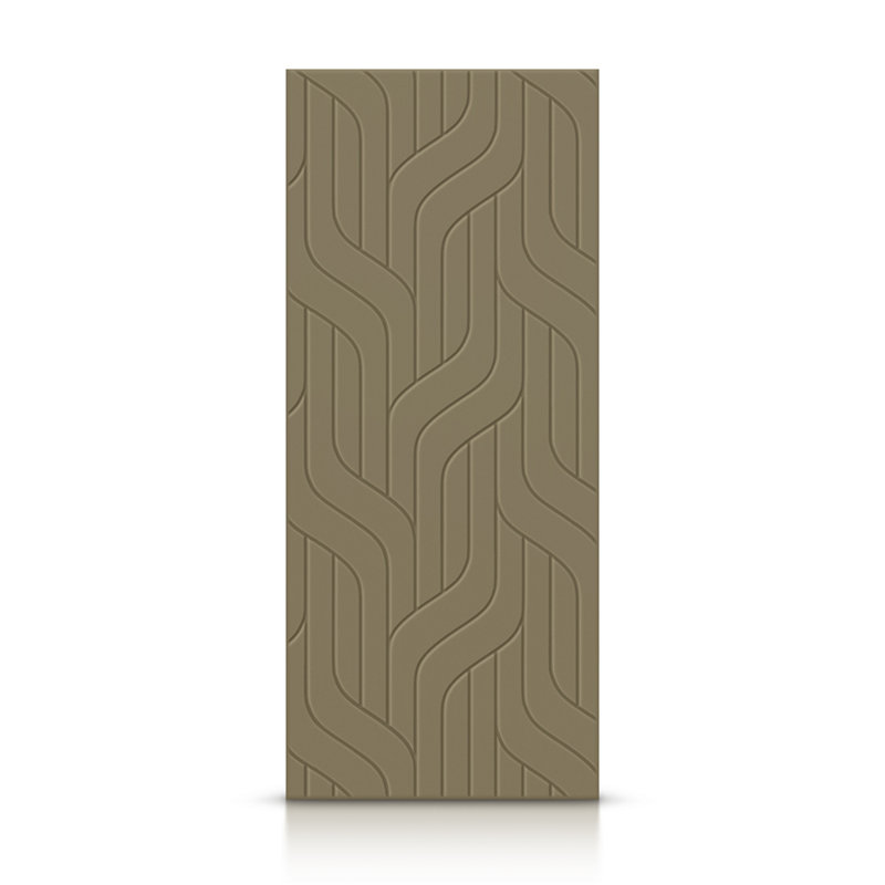 Porte standard à panneaux en bois manufacturé, Vert olive, 42 po x 80 po