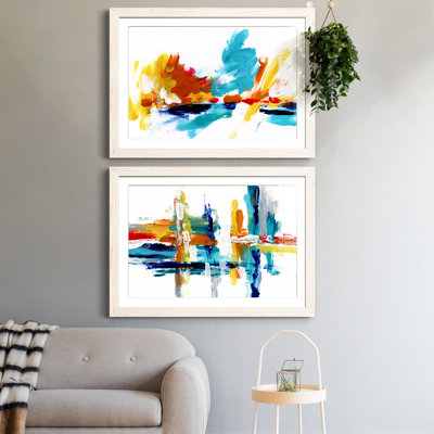 Captive Color II - ensemble de 2 peintures encadrées