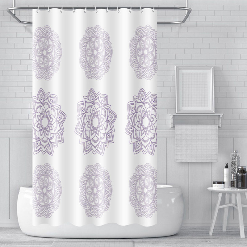 Rideau de douche avec crochets inclus