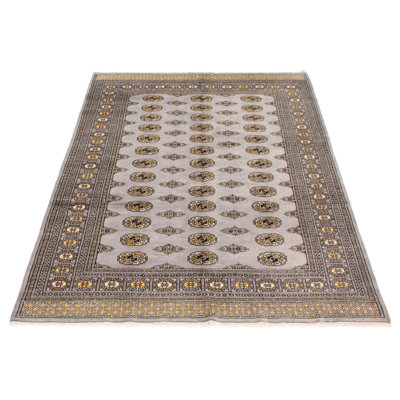 Tapis gris Finest Peshawar Bokhara 5 pi 6 po x 7 pi 11 po