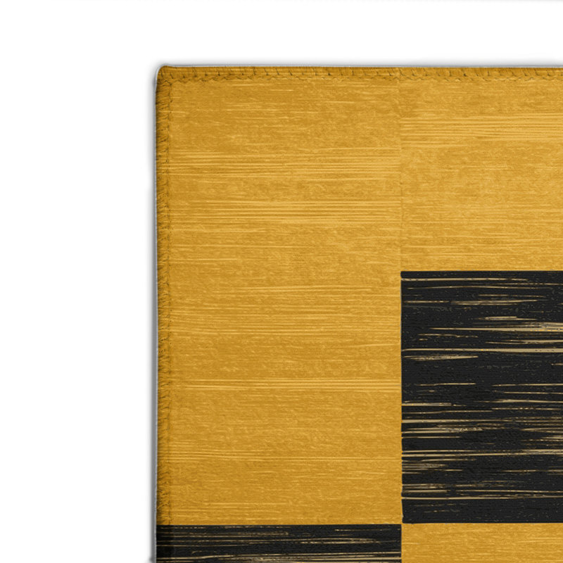 Tapis d'intérieur et d'extérieur à carreaux brun, Rectangulaire 2 pi x 3 pi