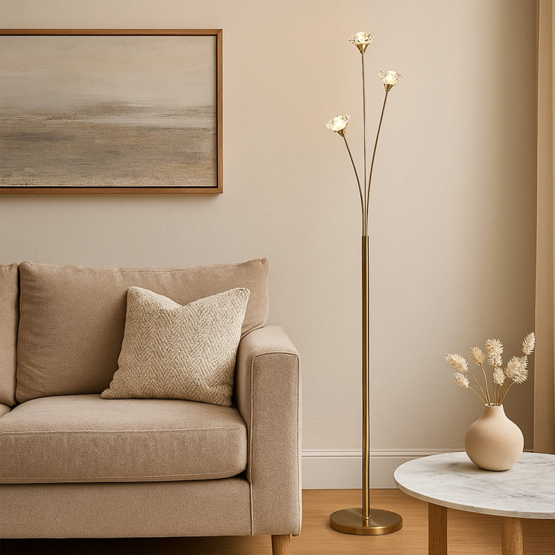 Sluss 170cm Tree Floor Lamp, Antique Brass