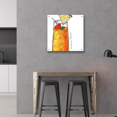  «Mai Tai» par Susan Ball, art mural en verre acrylique, 24 po x 24 po