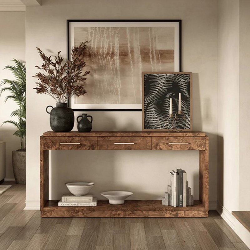 Wabi-sabi-style retro simple console table