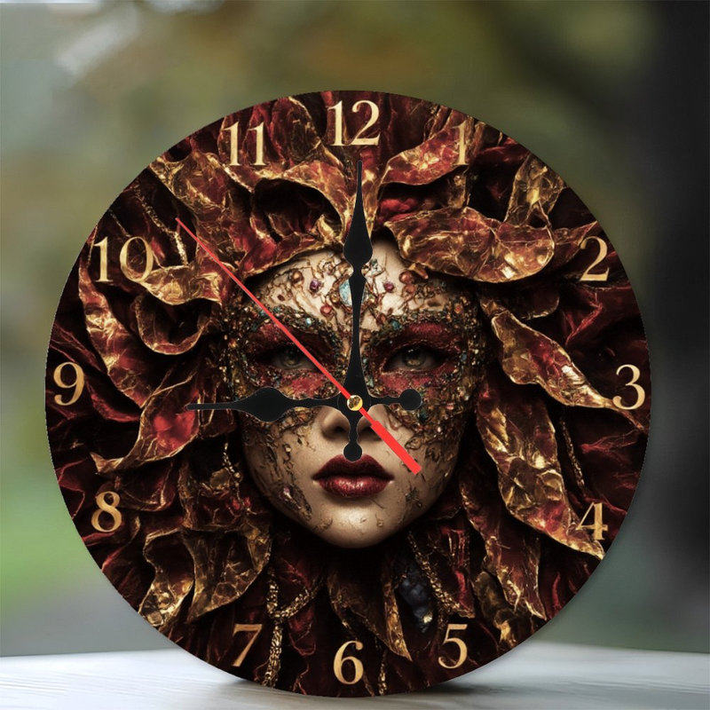 Femme masquée avec chiffres de cadran