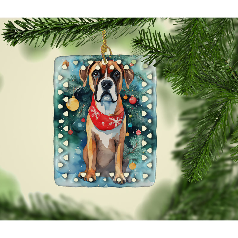 Ornement de Noël en porcelaine Boxer, Boxer 3390