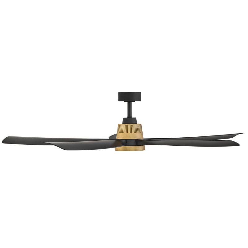 Ventilateur intelligent DEL Hinkley Bodin, Noir mat, Or