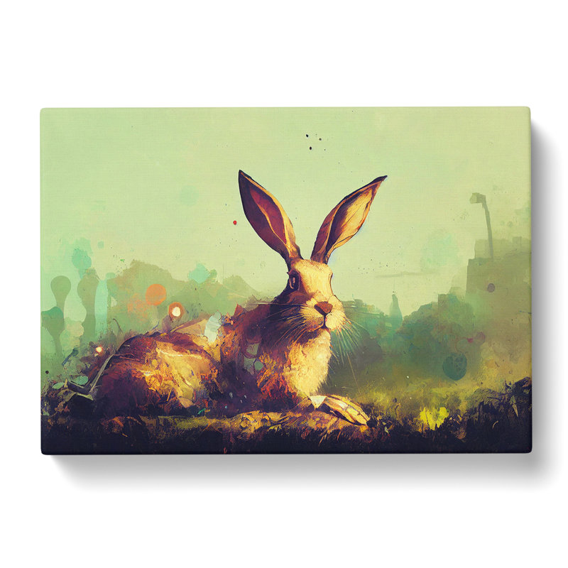Hare Modern Art - Wrapped Canvas, 35cm H x 50cm W x 3cm D