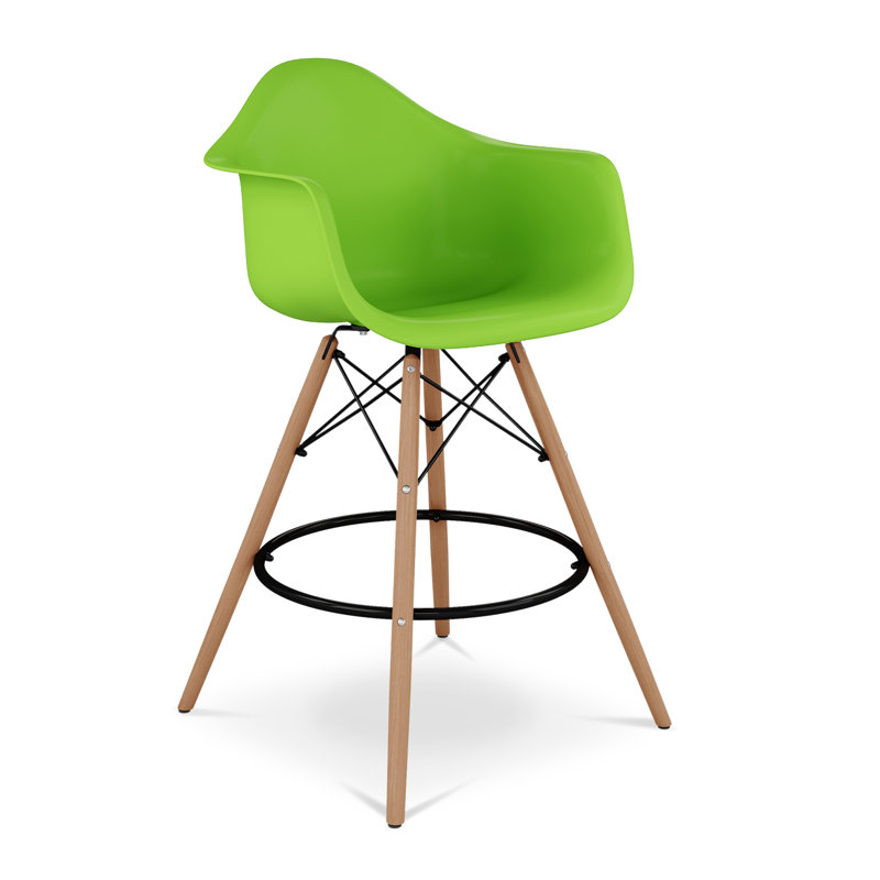 Tabouret de comptoir Modholic Eiffel avec accoudoirs, vert (ensemble de 2), Vert