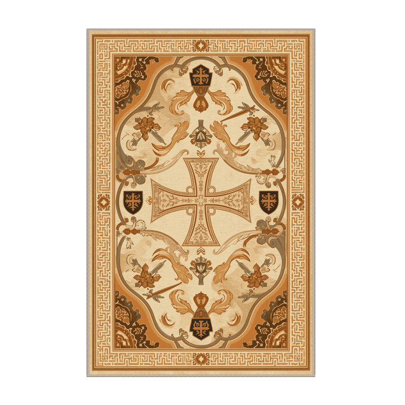 Tapis oriental traditionnel brun / beige lavable à la machine Zack, 4 x 6