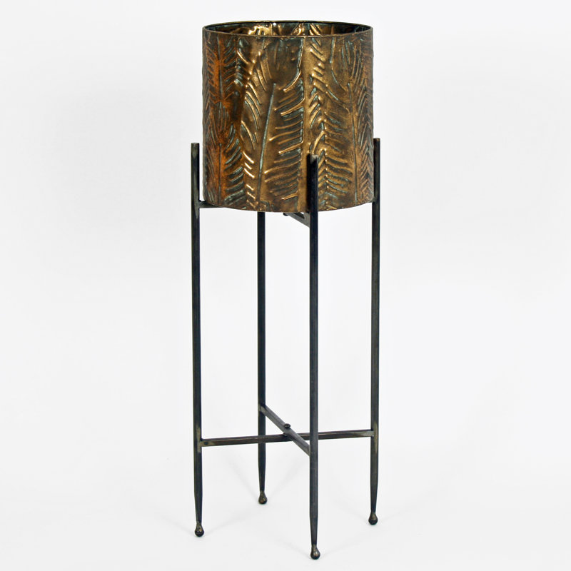 Ingirith Handmade Metal Cachepot, 61cm H x 23cm W x 23cm D