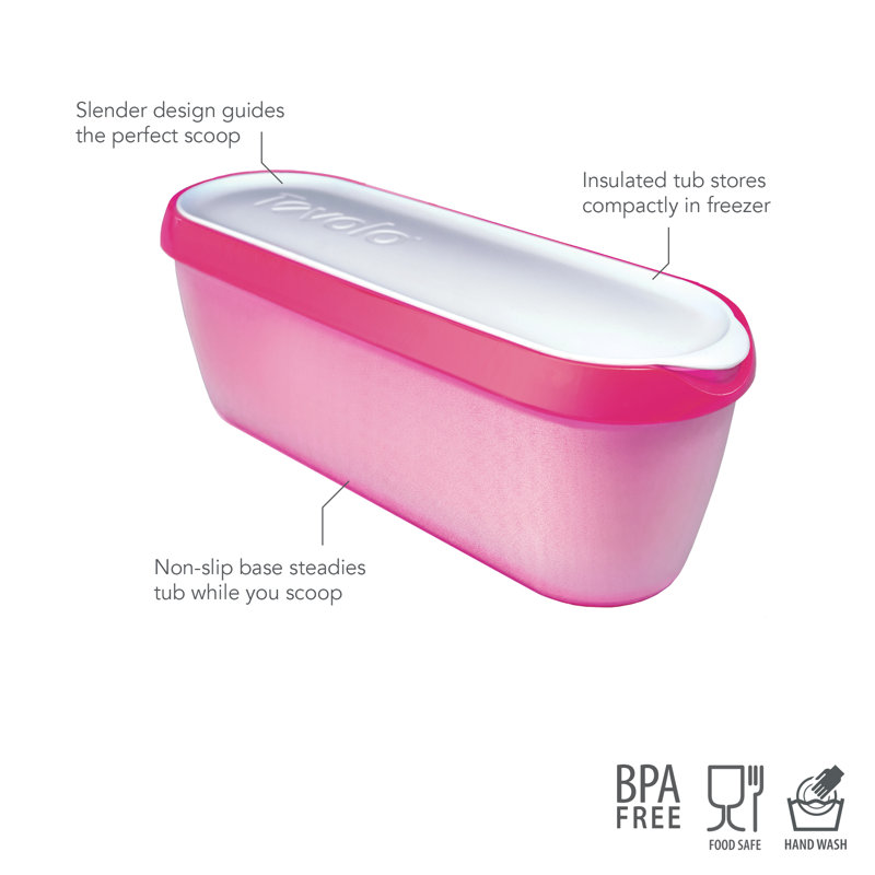 Glide-a-Scoop Ice Cream Tub, Raspberry