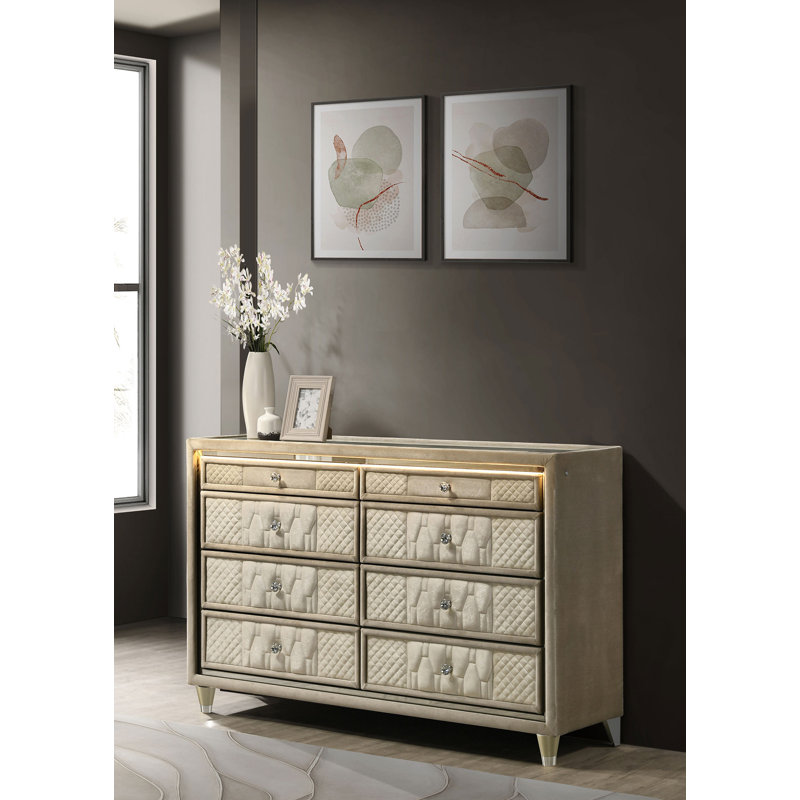 Commode traditionnelle l 60,40 po, ivoire / chameau