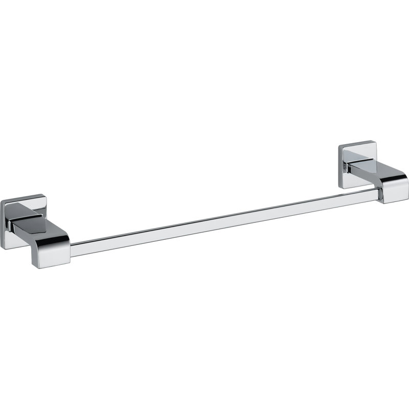 1 - Bar Wall Towel Bar, 2.3" H x 18" L x 3.5" D, Chrome