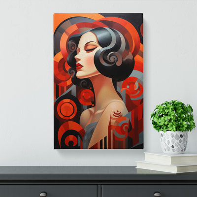 Deco Woman Contemporary - Wrapped Canvas