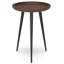 Table d'appoint ronde moderne en acacia massif Clairmont