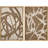Linear Geometry " Natural Flow Abstract Earth Tone Organic Shapes Cozy Neutral Minimal Decor Nordic Zen Boho Bedroom " 2 - Pieces-98554057-98554059