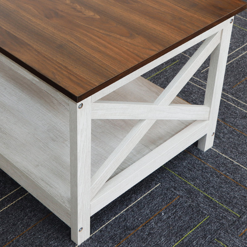 Edwardson Coffee Table, Dark Walnut Top/Sargent Oak Base