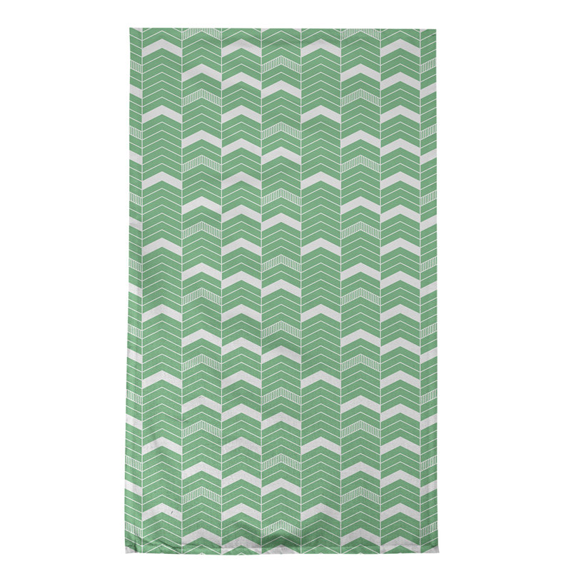 Stephenie Tea Towel Kitchen Towel, Green/White, Poly Twill