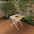 Modern Folding Polypropylene Square Table With Metal Legs, Indoor and Outdoor Multi-Functional Table