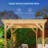 6.6' x 6.6' Outdoor Pergola, Wood Gazebo, Dark Brown