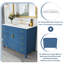 Meuble-lavabo moderne avec comptoir en quartz blanc de Carrare-496538689-496538690