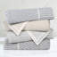 Ensemble de serviettes à bordure à carreaux en mélange de coton et viscose Juno-106849252-106849254