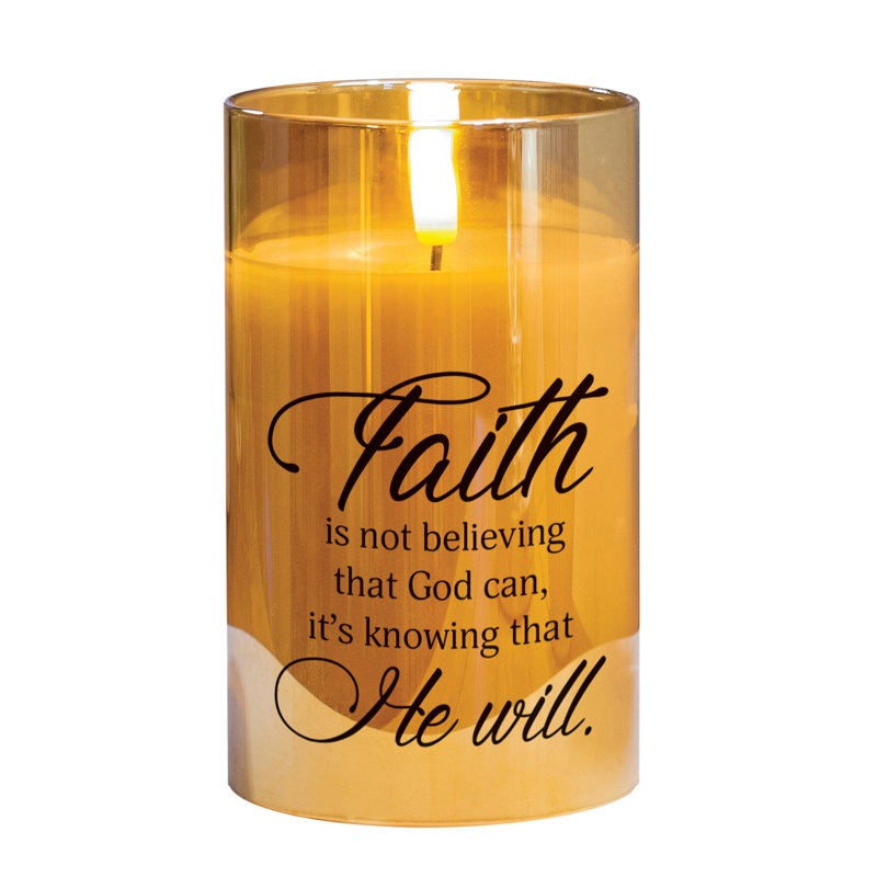 Flameless Jar Candle with Glass Holder