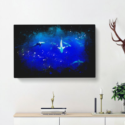 Oahu Sharks - Wrapped Canvas