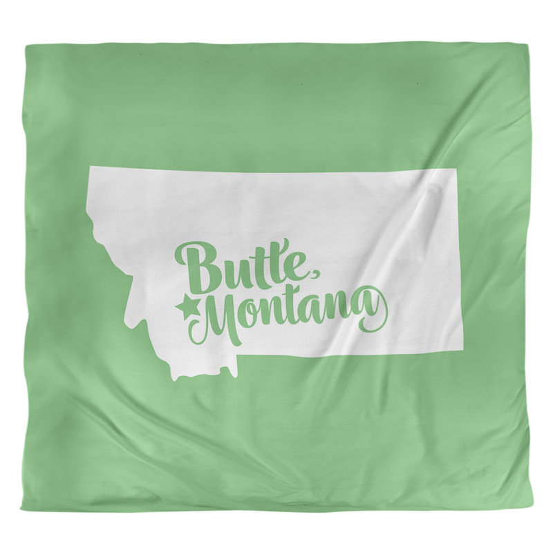 Housse de couette butte montana, Housse de couette pour très grand lit, Vert, Microfibre