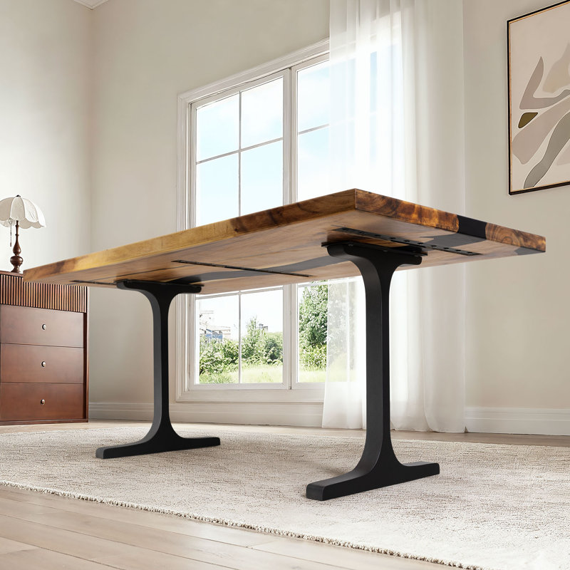 Wineglass Rectangle Dining Table, 30.4"H x 72"L x 36"W
