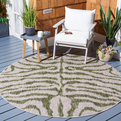 Tapis d'intérieur / extérieur à imprimé animal Aviyanna