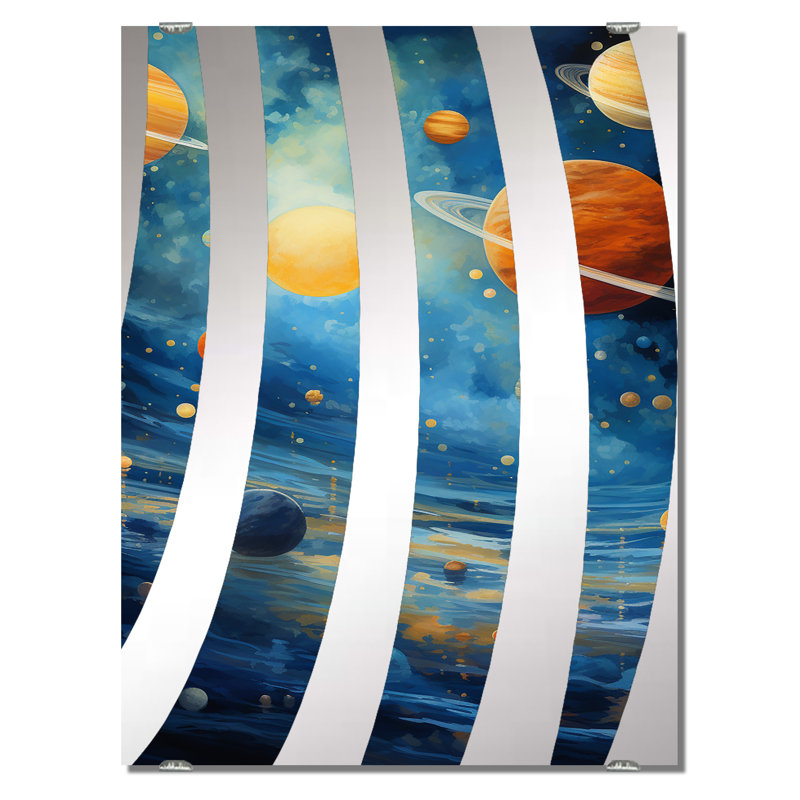 Hailer - Miroir mural décoratif planètes MIR139091, 32 po x 24 po