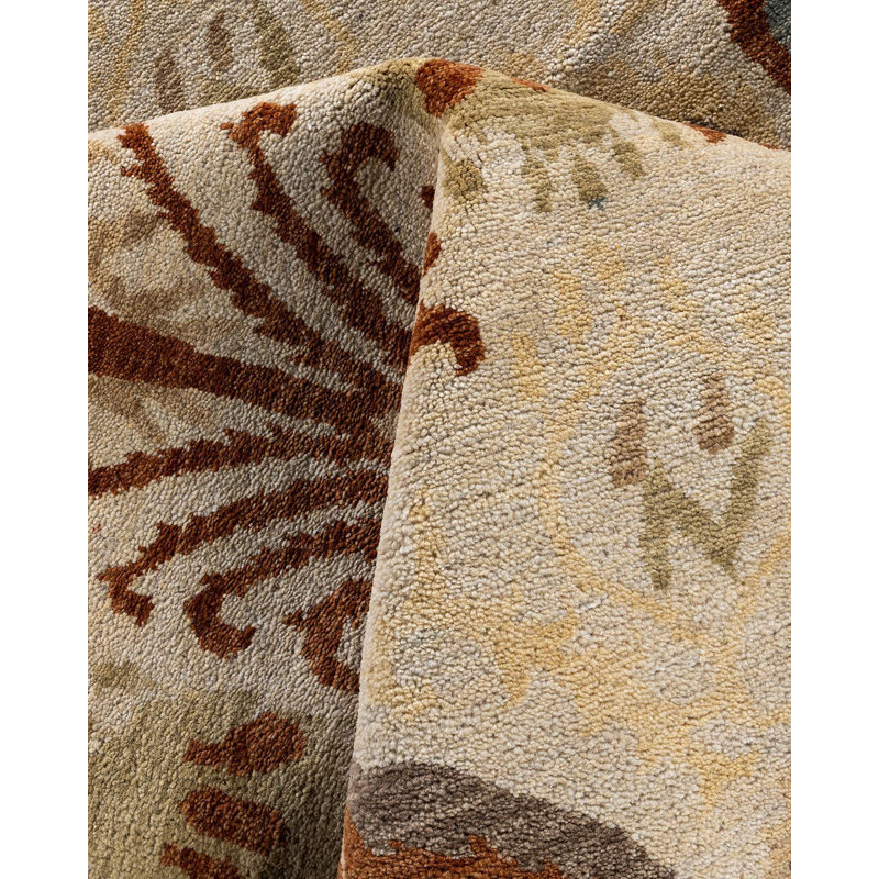 Overdyed One-of-a-Kind 9' 3" X 12' 4" Hand Knotted Area Rug